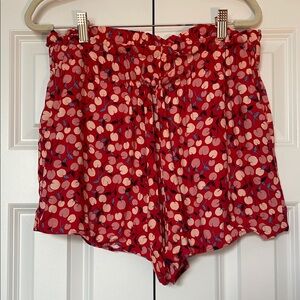 Loft Red Cherry Print Women's Shorts